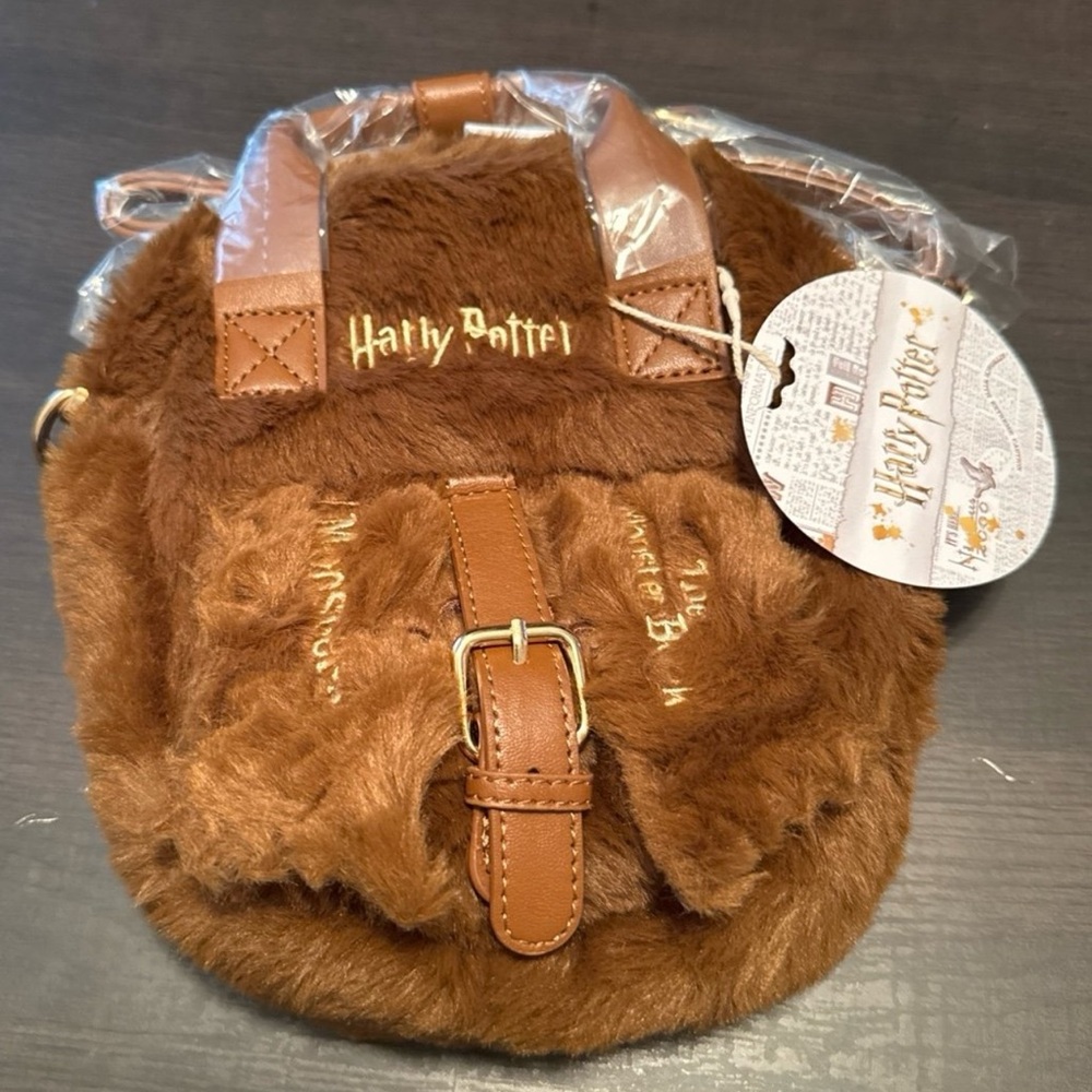 Harry Potter Brown Faux Fur Crossbody Bag